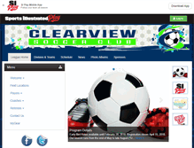 Tablet Screenshot of clearviewsoccerclub.com